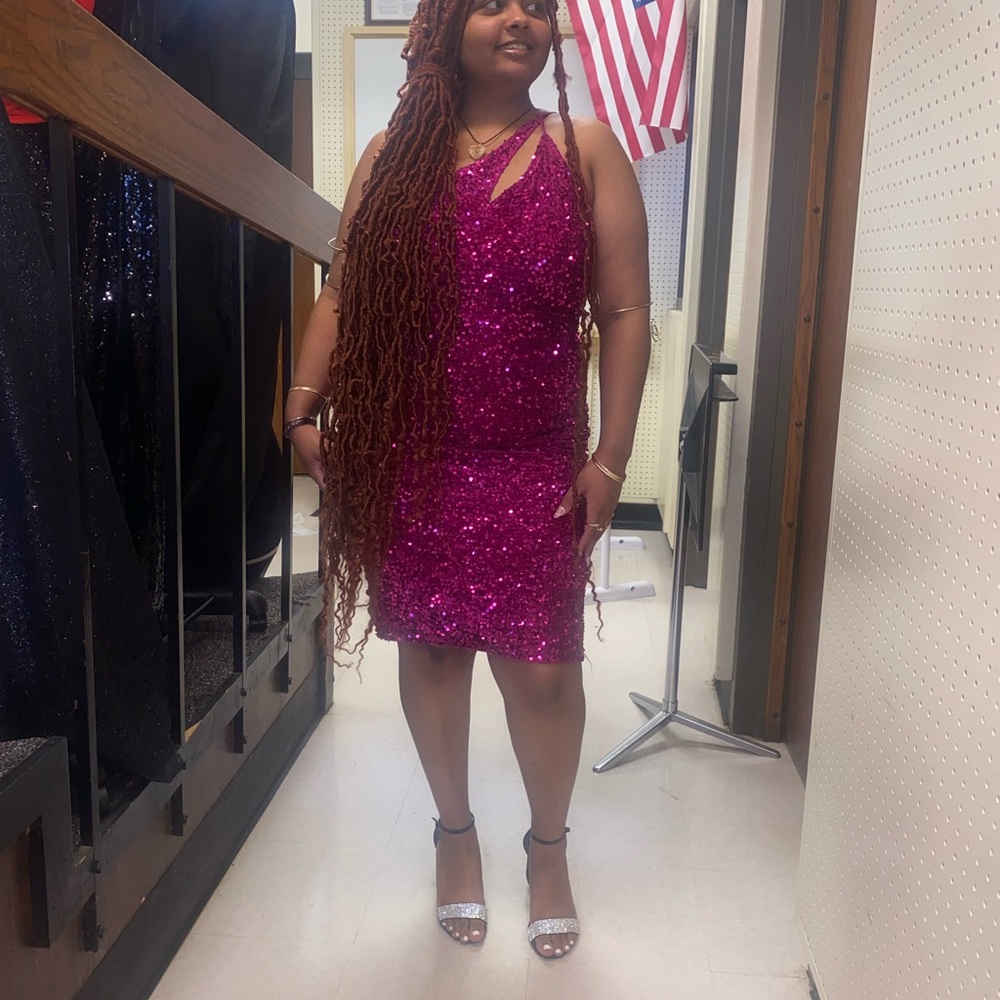 Fashion Nova Pink Sequin Dress